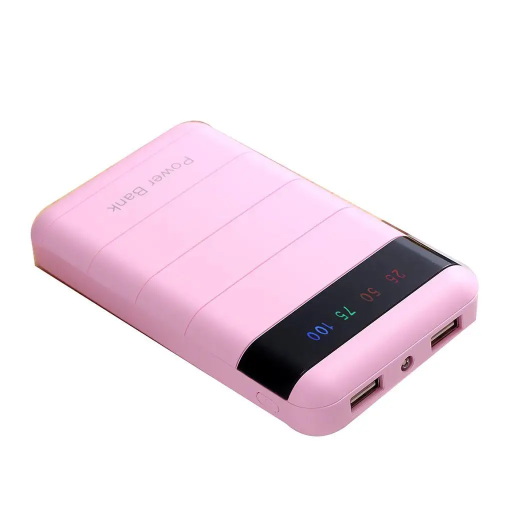 pink Портативное зарядное мини-устройство power bank 10000 мАч Мобильная Внешняя батарея Flash Light power bank Poverbank для Xiaomi iPhone samsung - Цвет: pink