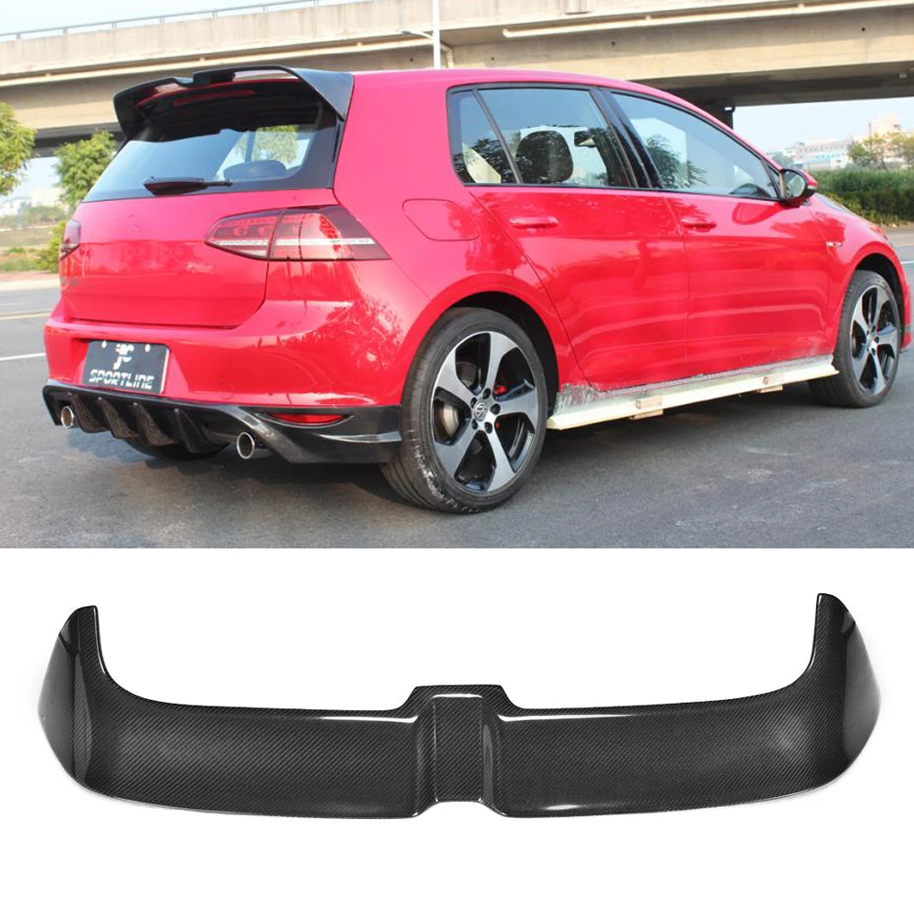 MK7 углеродное волокно/FRP для Golf задняя крыша багажника крыла Спойлер Volkswagen 7 VII MK GTI