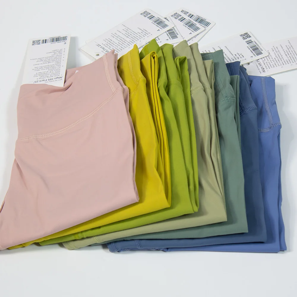 Fitness LuLu Running Street Women Yoga Pants Align Sports High Waist Stretch Trousers Training Nine Pant Leggings Skinny