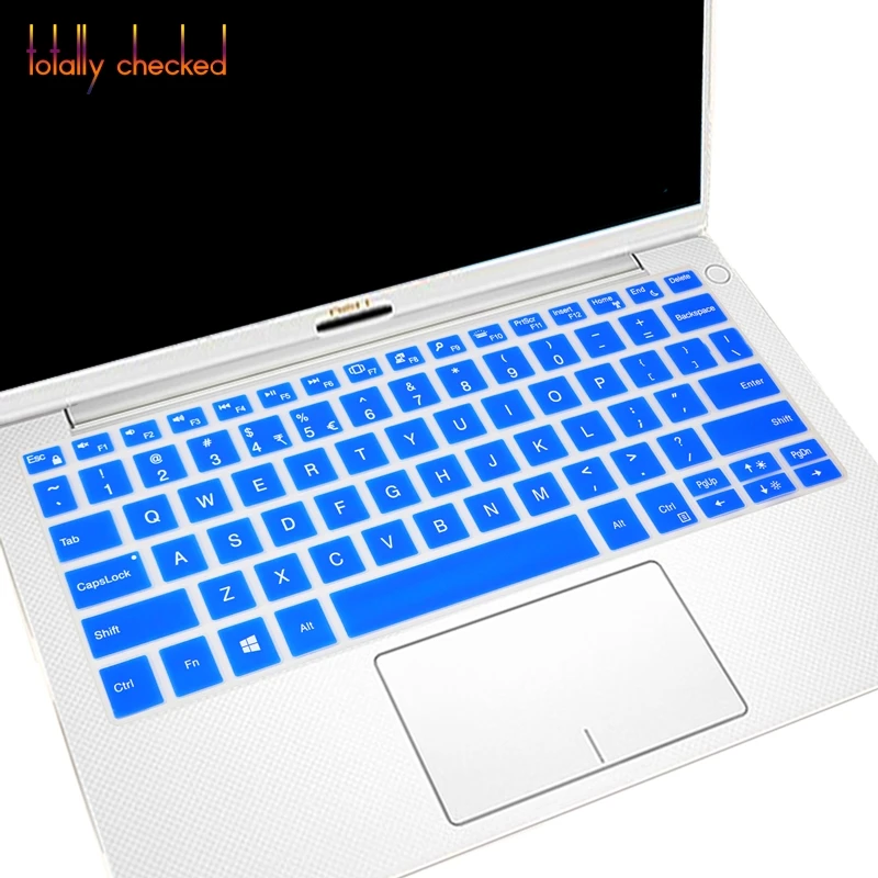 For dell xps13 9380 9385 Silicone Keyboard cover Skin For dell xps 13 3-9380 13-9385 - Цвет: blue