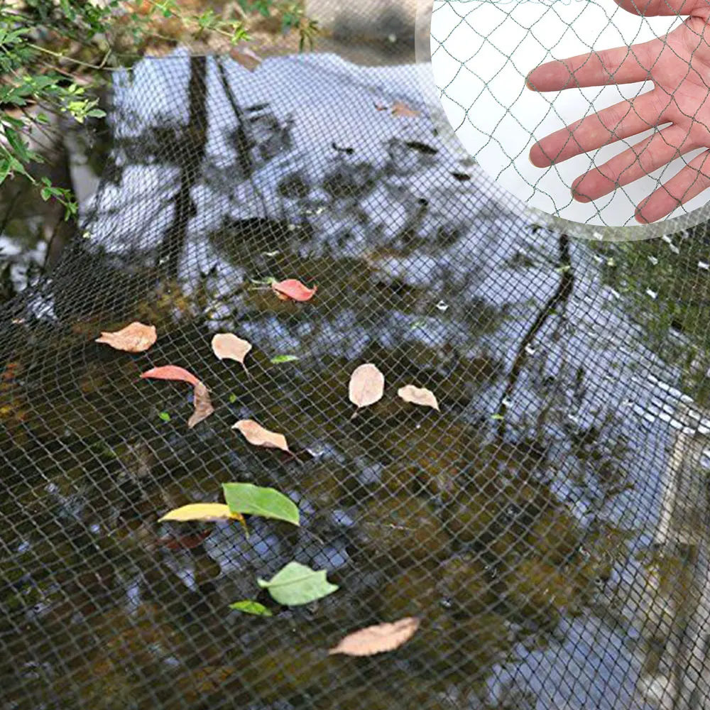 Free 10 pcs Stakes SUNSHORE 13FTx16.5FT fine mesh Heavy Duty Pool Pond Cover Net Cover for Leaves Anti Bird Net 