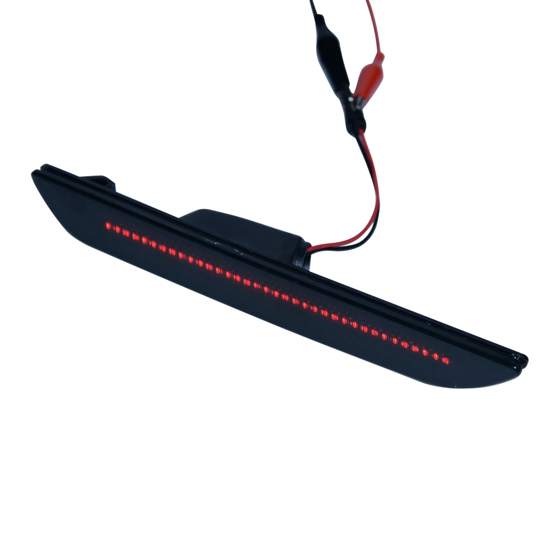Beler 2pcs 3W 12V Копченый Объектив Красный светодиодный для заднего бампера боковые габаритные сигнальные лампы отражатель лампа подходит для Ford Mustang