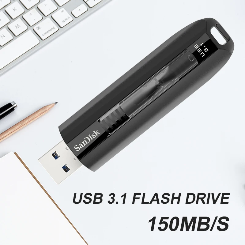 SanDisk Экстремальный Go USB 3,1 флеш-накопитель 128 Гб 64 ГБ флеш-накопитель USB карта памяти Запись 150 МБ/с./с высокоскоростной CZ800