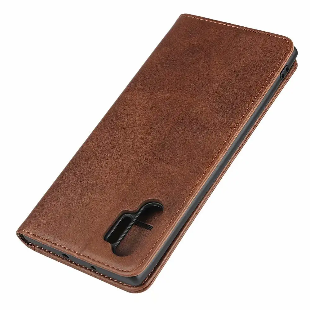 

For Samsung Galaxy Note10 Plus Note 10 Plus 5G 10+ 6.8" magnet Genuine Leather Flip Case Cover Wallet with Card Slots Holster
