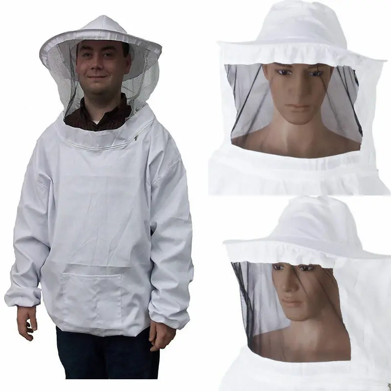 Hooded Veil Beekeeping Jacket Veil Bee Keeping Suit Hat Protective Equipment