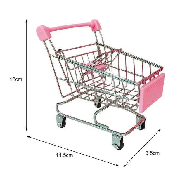 Mini Simulation Small Supermarket Shopping Cart Creative Mini Children Handcart Utility Cart Pretend Play Toys Strollers 4