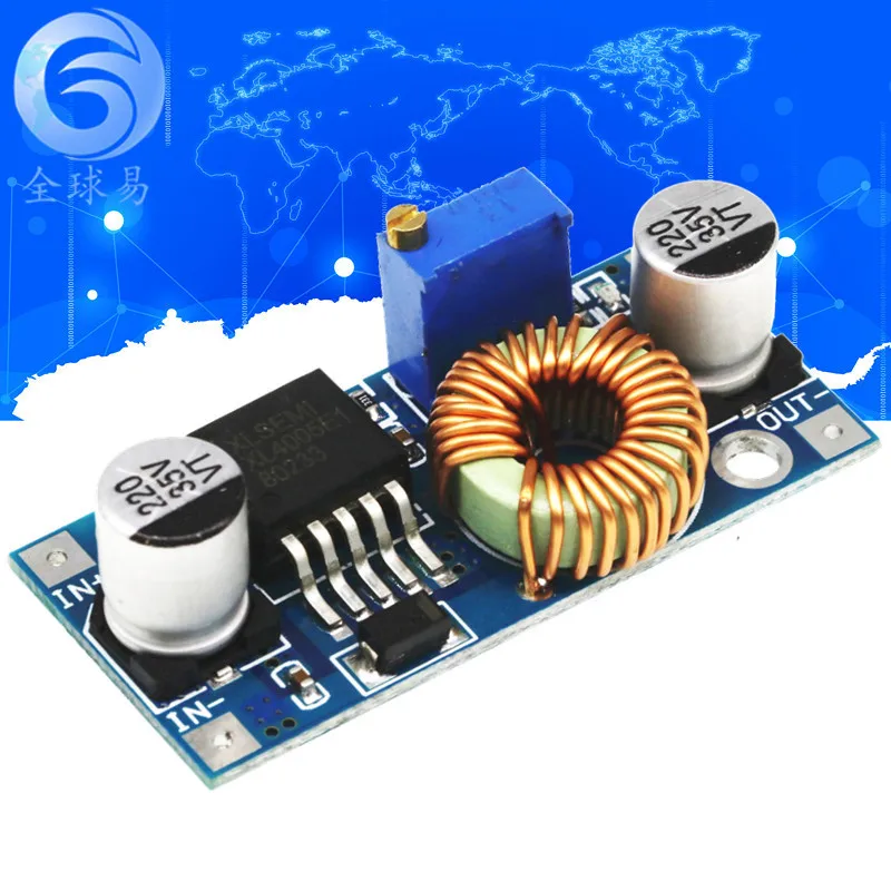 5 шт. 5A DCDC Регулируемый Напряжение снижение Питание модуль высокой мощности Xl4005 и