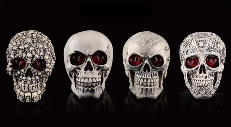 Хэллоуин человеческий реквизит Смола череп светодиодный ночные светильники декоративные новые браслеты Хэллоуин принадлежности для