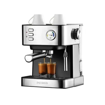 

20Bar Coffee Machine Espresso Machine Semiautomatic Household Commercial Adjustable Steam Milk Foam Visual Thermometer