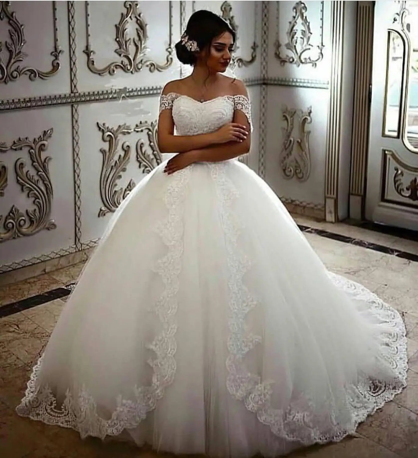 

Wedding Dresses 2020 Ball Gown Vintage Woman's Plus Size Bride Gowns