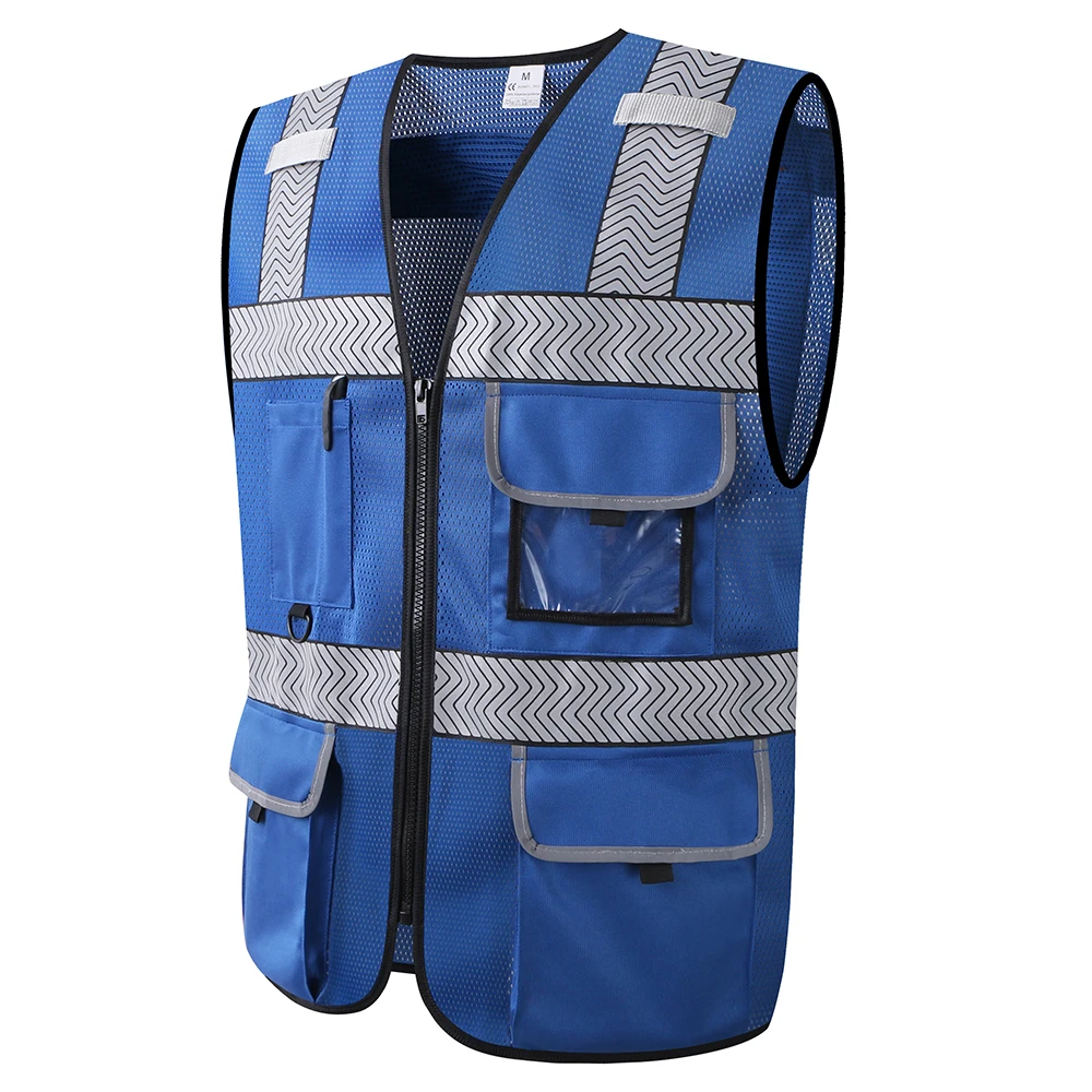 Workwear Protective Aliexpress And Blue Visibility Safety For Work Pockets Men With Surveyor S Hi Security Zipper Vis Women Jackets Vest Vest Vest High