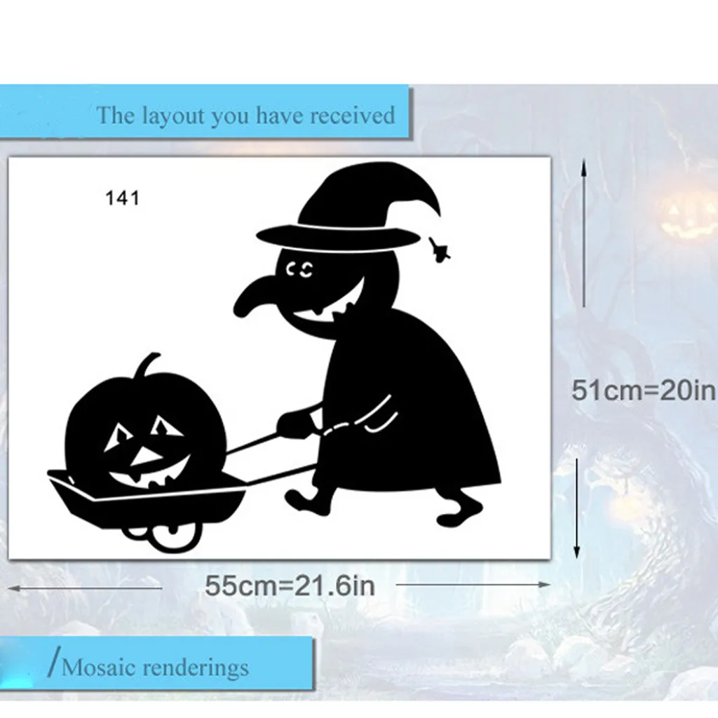 Us 1 76 41 Off Funny Halloween Wall Stickers Horror Door Stickers Window Horror Stickers Decoration Wallpaper Decal Mural Bedroom Decor 2019 In Wall