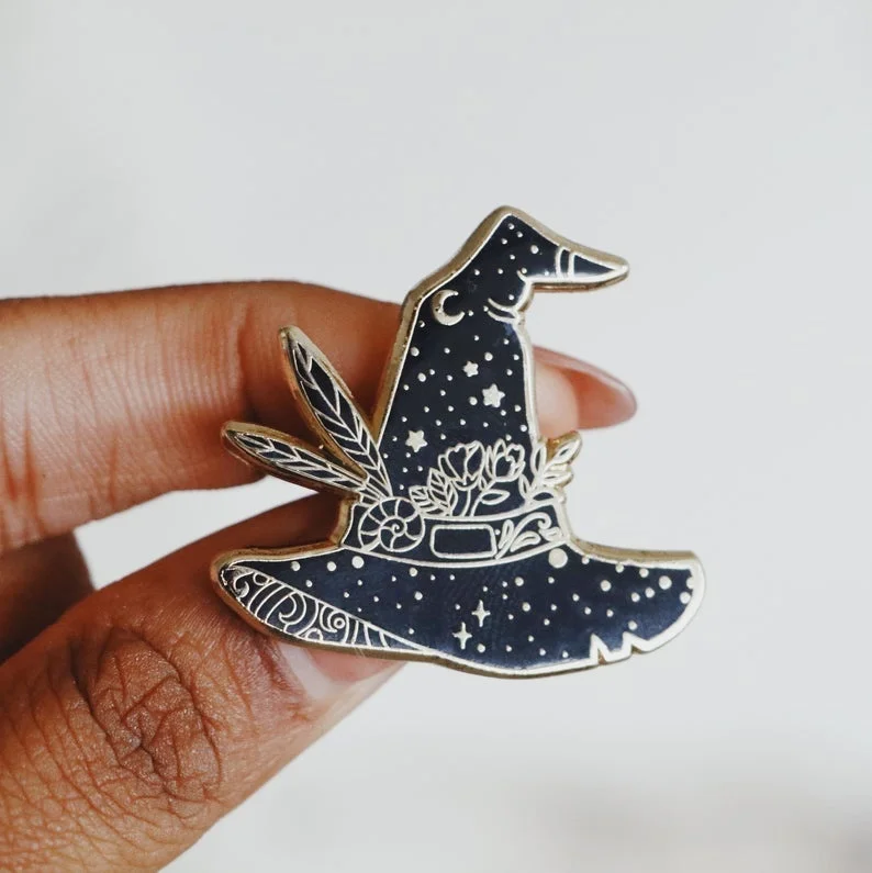 Witch Hat Hard Enamel Pin (black And Gold), Witchy, Celestial, Wizard,  Witchcraft, Wizardry, Bookish, Lapel Pins - Brooches - AliExpress