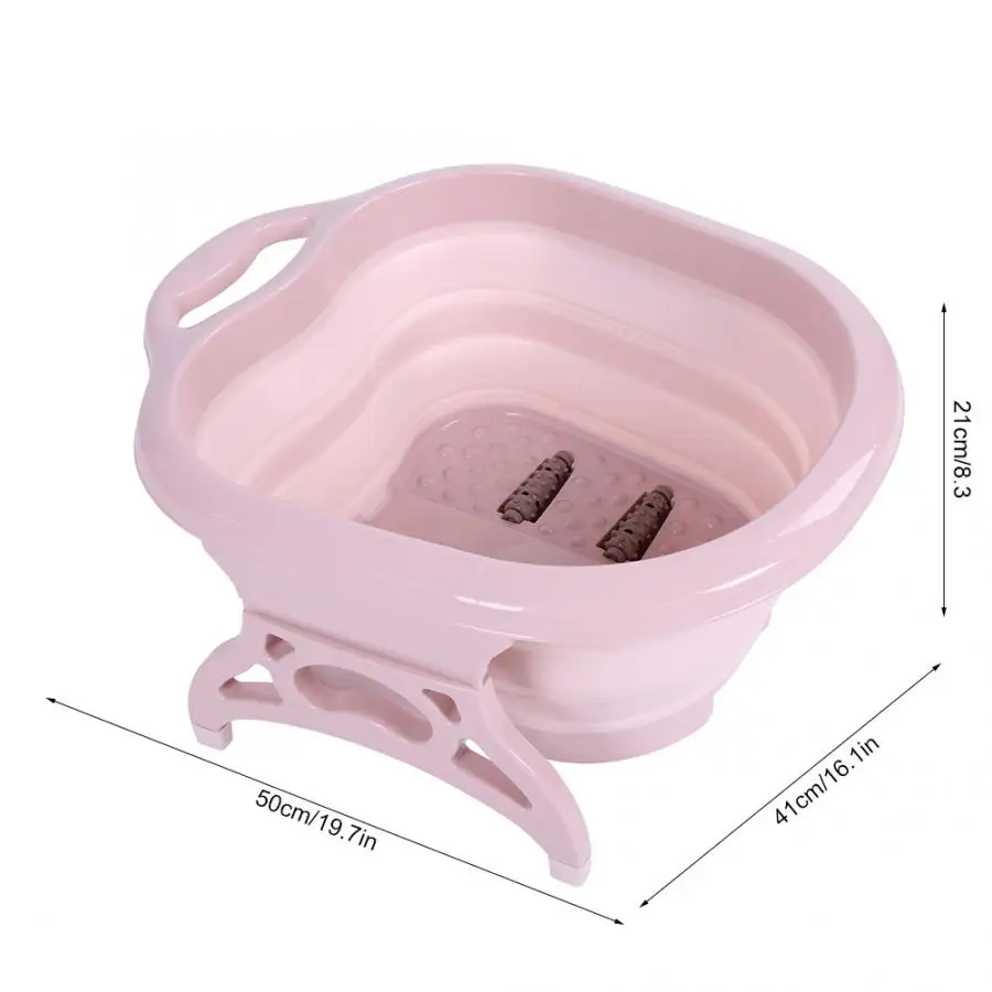 Foldable Portable Foot Massage Bucket Foot Spa Bucket Lightweight Space-saving Foot Bath Tool Self-drainage