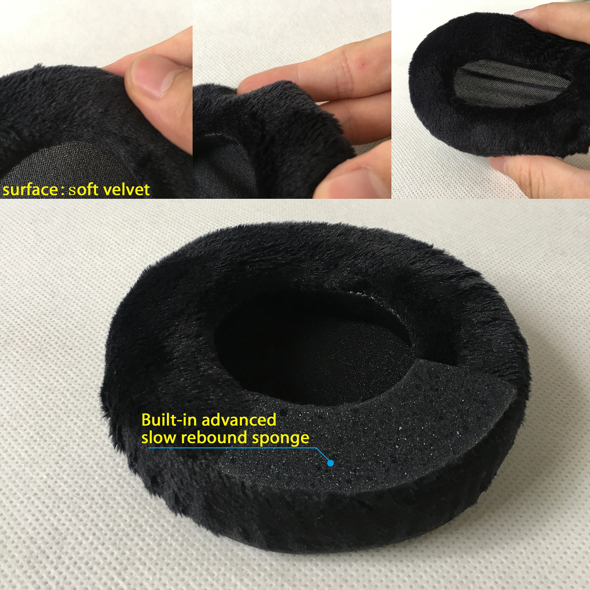Nullkeai Replacement Velvet Earpads for ASUS Rog Orion Pro Gaming Headphones Earmuff Earphone Sleeve Headset