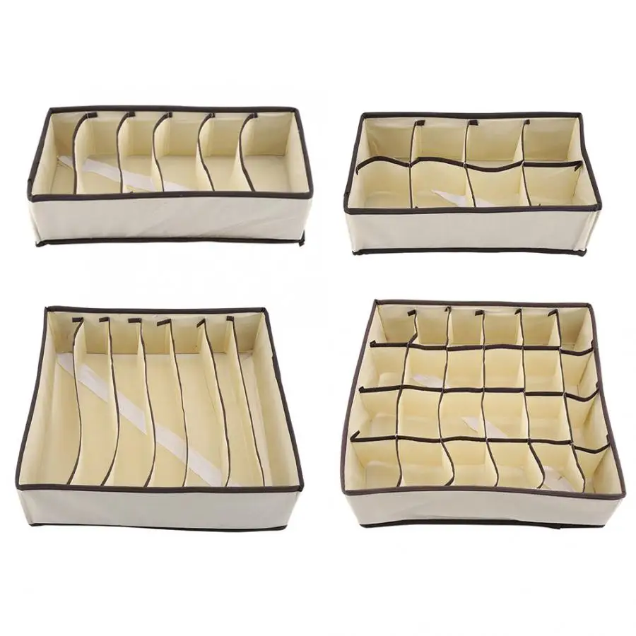 4/6/7/8/24 Grid Storage Boxes Underwear Divider Drawer Lidded Closet Organizer Interior Organizador For Ties Socks Shorts Bra | Дом и сад