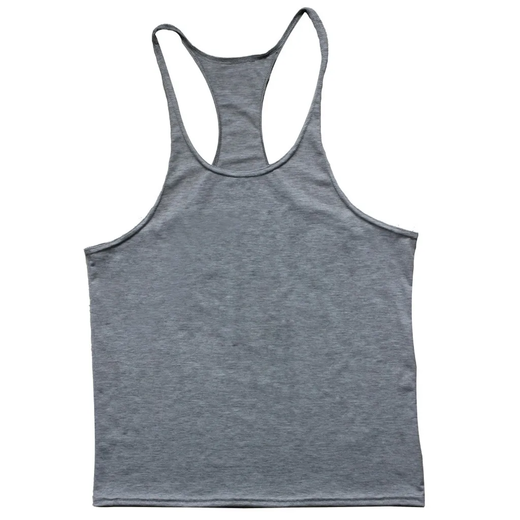 Hombres Camiseta deportiva sin mangas chaleco deportes ocasionales de verano camiseta sin mangas Chaleco de Moda hombre de culturismo gimnasio ropa puro camiseta