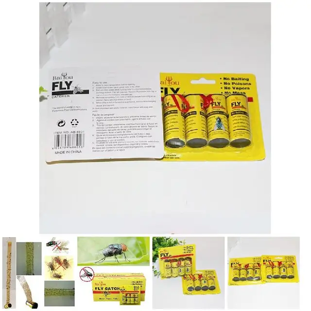 Erős Légy Ragacsos Papírcsík Ragasztó Deszka Repülő Rovar Fogó Tekercs Matrica - Image 5