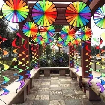 

Beautiful Portable Hanging Type Durable Party Wind Strip Colorful Accessories Swivel Shape Decoration Outdoor Tent Camping