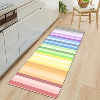 

Long Kitchen Mat Flannel Floor Mat Carpet Home Entrance Doormat Modern Rug Bedroom Living Room Bath Floor Mats Tatami Tapete