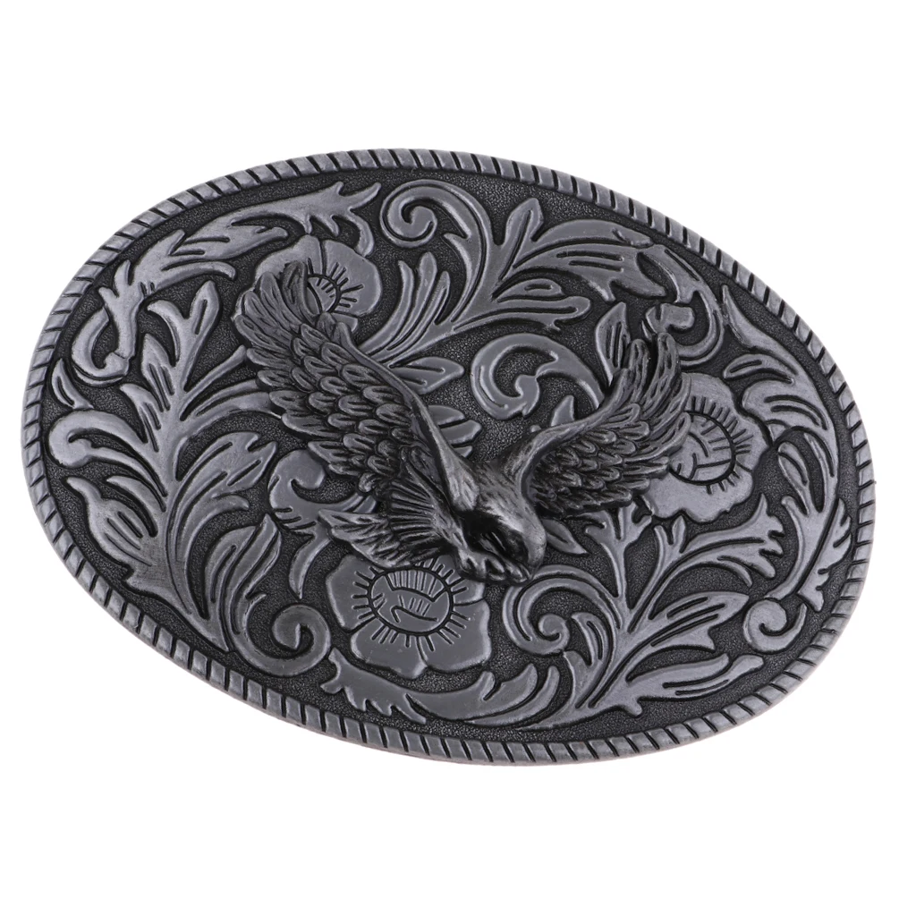 Men Vintage Zinc Alloy Hawk American Western Cowboy Cowgirl Soaring Eagle Belt Buckle