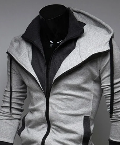 Zogaa Fashion Autumn Hooded Coat Men Casual Cardigan Sweater Jacket Plus Size S-3XL Zipper Street Mens Jackets and Coats