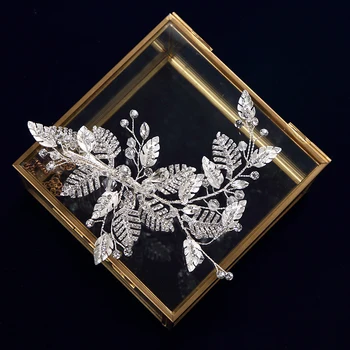 

Korean Wedding Barrettes Soft Brides Hairbands Crystal Tiara Bridal Hair Jewelry