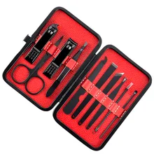 Черно-белые с рисунком, кусачки для ногтей из 10 предметов, ножницы для ногтей, маникюрный набор, маникюрный набор для маникюра