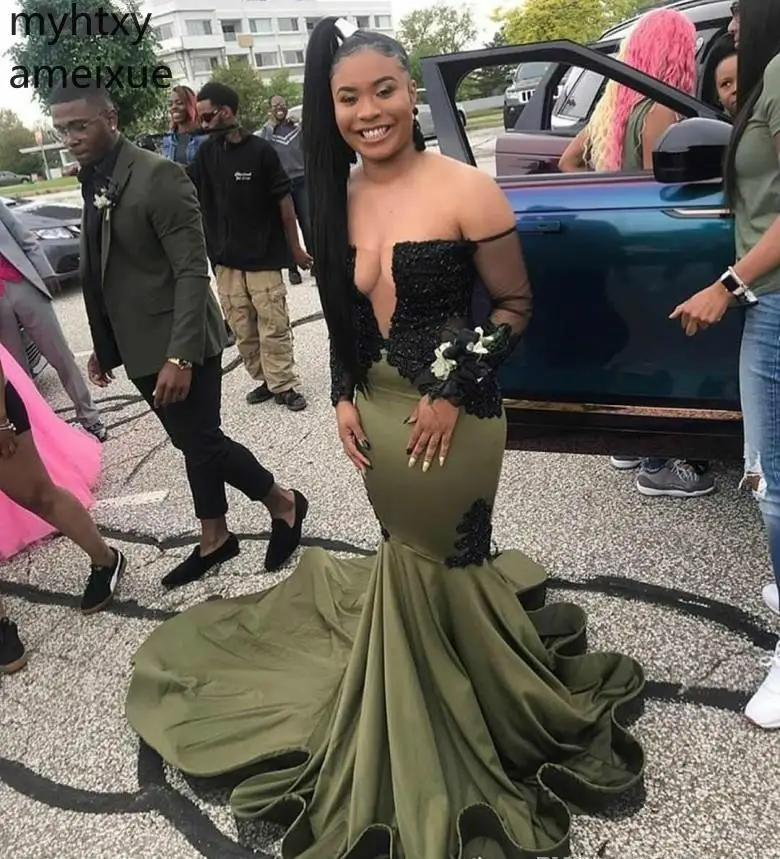 olive green prom dresses 2019
