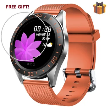 

Men Business GT105 Smart Watch IP68 Waterproof Wearable Devices 1.2 Inch Round Touch Heart Rate Blood Pressure Oxygen Smartwatch