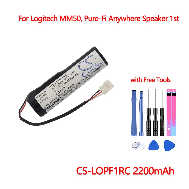 diversión ladrón Caramelo Batería de Altavoz Bluetooth CS LOPF1RC para Logitech MM50, pure fi en  cualquier lugar, altavoz AKKU de primera calidad, 3,7 V, 2200mAh|Baterías  digitales| - AliExpress