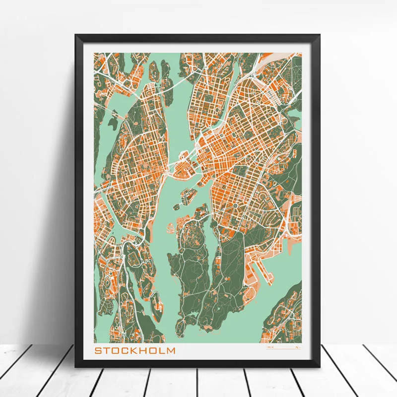 16-Famous-City-Classic-Map-Poster-and-Print-Wall-Art-Canvas-Painting-Paris-Copenhague-Madrid-Map (8)