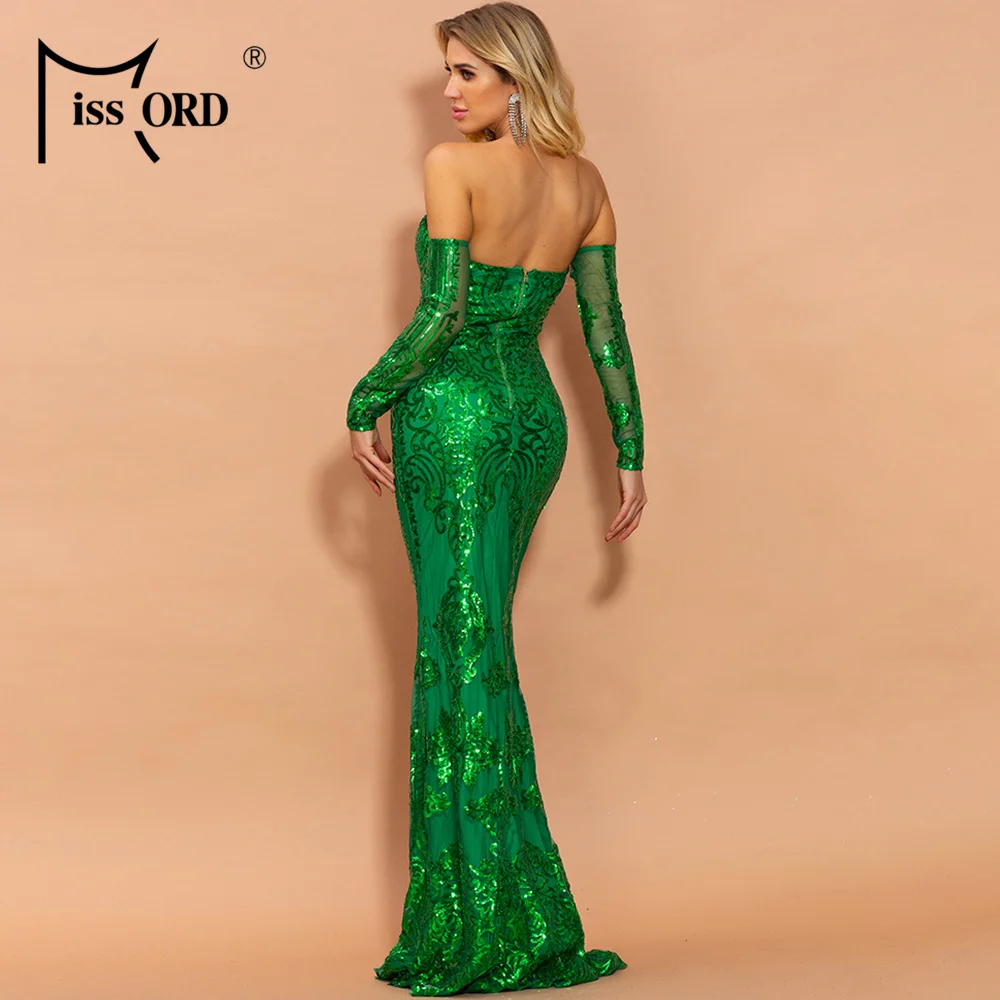 Missord 2020 Women Sexy Off Shoulder Sequin