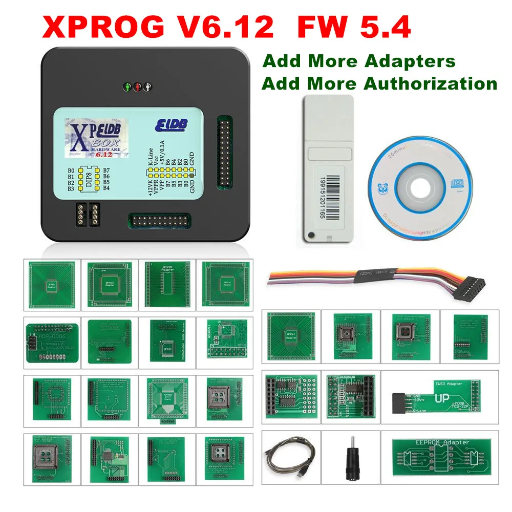 Новый xprog 6 26 XPELDB XPROG M V6.12 V5.86 V5.84 V5.74 V5.55 Box Авто ECU чип тюнинг программатор черный