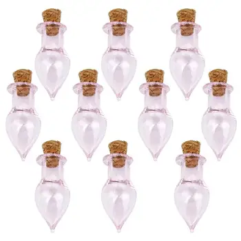 

10 PCs Wish Bottles Mini Glass Bottles DIY Accessory Wish Jars for Beads