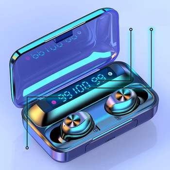 

Wireless Bluetooth 5.0 Earphones LED Display TWS Wireless Bluetooth Headphones Waterproof Noise Cancelling Headset