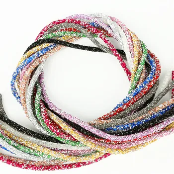 

7mm Jewelry Cord Rope String Resin Rhinestone Sew Trims Jewelry Making Necklace Bracelet DIY Wedding Dress Costume Applique 1Yad