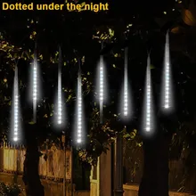 Водонепроницаемый 3 цвета ЕС вилка гирлянда светодиодный Метеоритный дождь струнный светильник 50 см 30 см сосулька Снегопад Рождество украшения