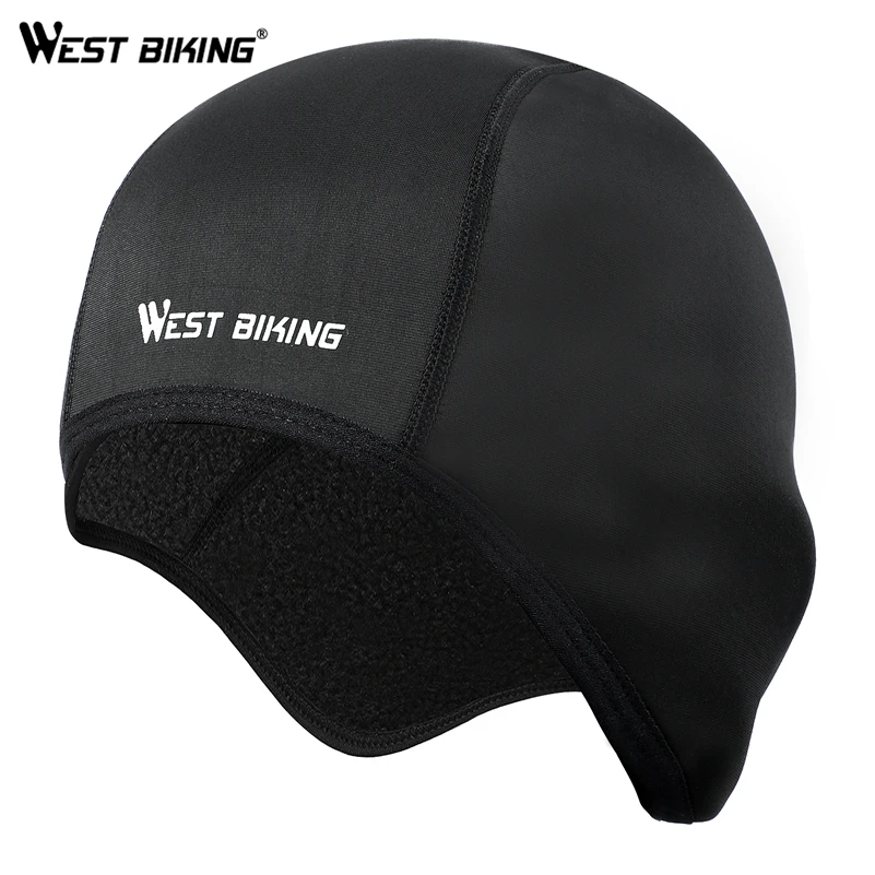 

WEST BIKING Cycling Caps Winter Thermal Fleece Bicycle Caps Windproof Warm Bike Riding Hats Outdoor Sports Running Cycling Caps