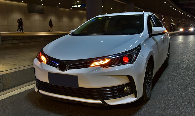 Светодиодные ленты фары для Toyota Corolla Altis 2017 2019 DRL HID Биксеноновые прожекторы|Фара