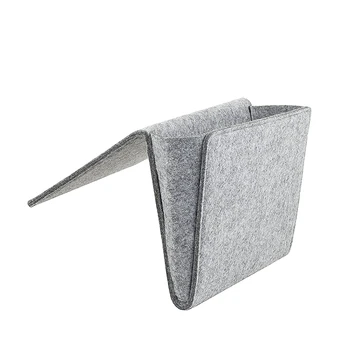 

Felt Multifunctional Bedside Sofa Hanging Holder Storage Organizer Box Magazine Smartphone Remote Control Storage Bag Pockets No