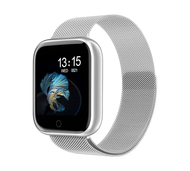 Смарт-часы NO-Border IWO 8 Max, шагомер, несколько циферблатов, пульсометр, фитнес-часы для Android Apple Watch PK B57 P68 iwo 8 - Цвет: Silver steel