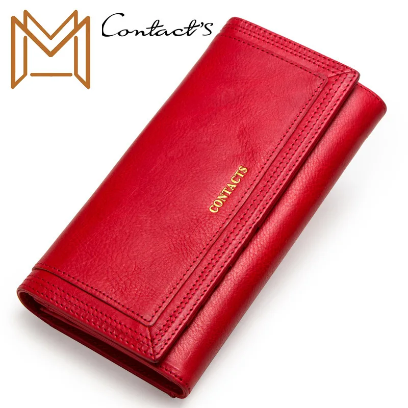 

Black Angel More Function Long Genuine Leather Wallet Leisure Time Three Woman Wallet