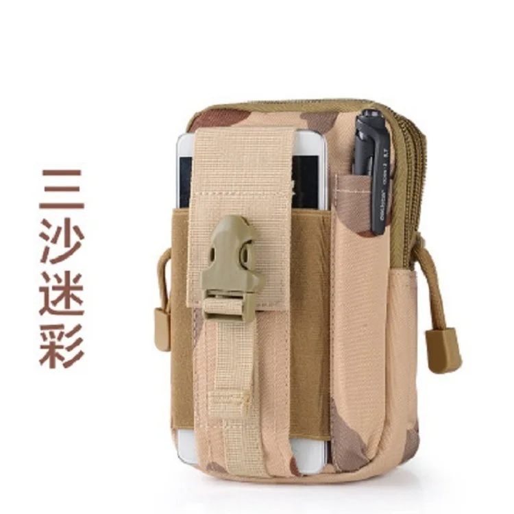 Camouflage Tactical Waist Pack Multi-functional Sports Travel Mountain Climbing Running Oxford Cloth Waterproof Mobile Phone Pan