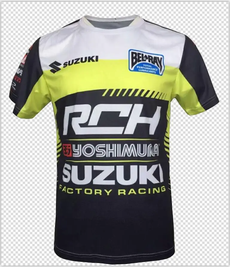 

Free Ship Men's Motorcycle Team Racing tshirts Jersey for Suzuki T Shirt DH MX Mountain bike shirt ice cold feel K