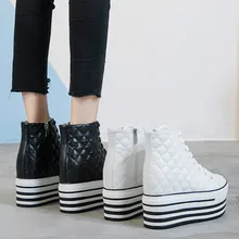 Женская обувь; коллекция года; модные кроссовки; женская обувь на платформе со шнуровкой; спортивная Женская прогулочная обувь, увеличивающая рост; I2-53