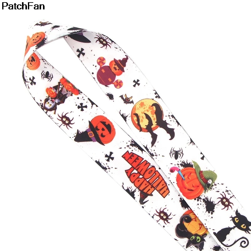 20 шт./лот A2507 Patchfan Хэллоуин стиль ремень шеи ремешки для безопасности отрыва для мобильного телефона USB ID держатель ключа