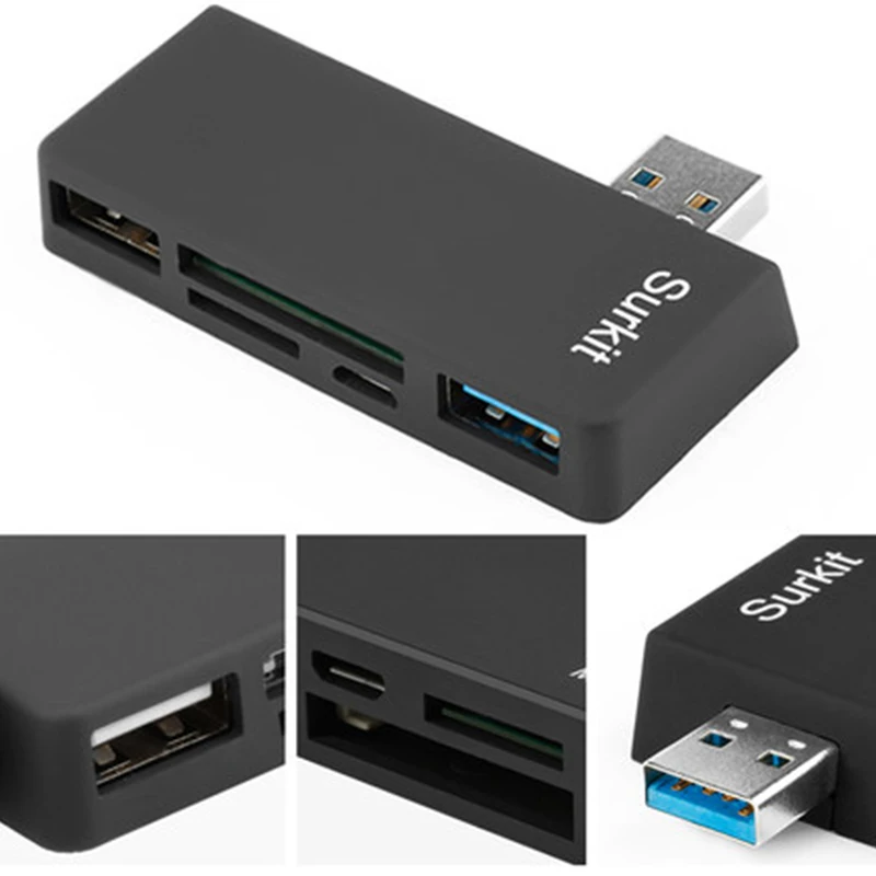 Surkit usb Подставка для концентратора кардридер SD/TF micro SD Мульти usb 2,0/3,0 концентратор высокое качество usb сплиттер адаптер для ПК компьютера ноутбука