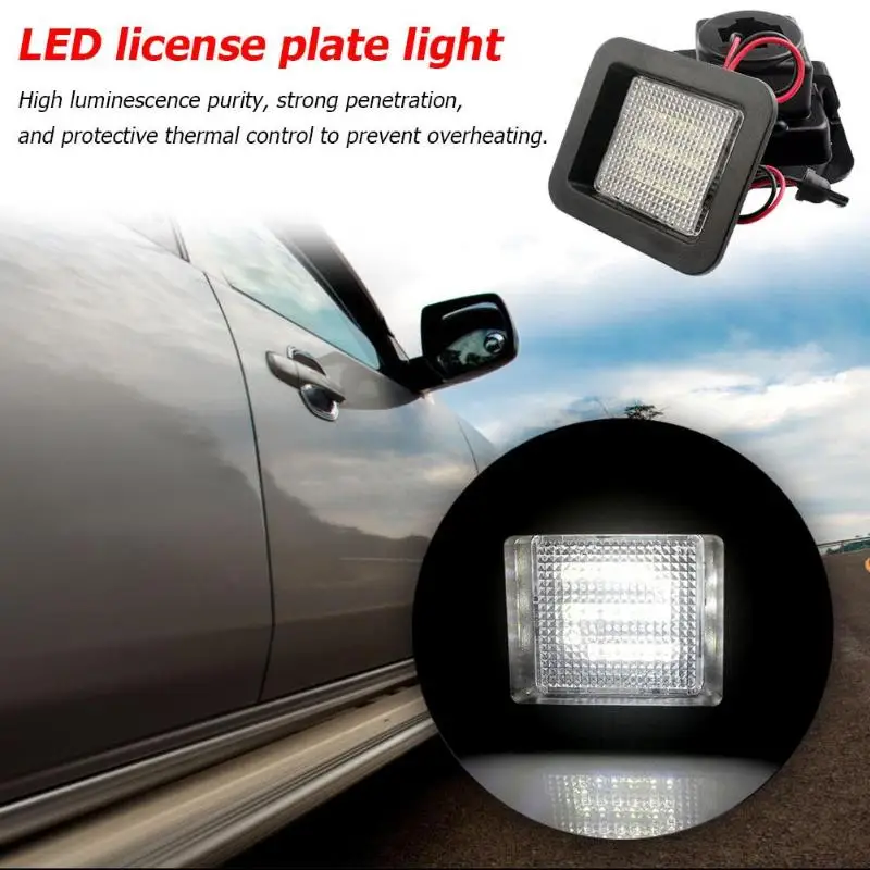 Автомобильный головной светильник, лампы 2шт 18SMD 6500K 3W светодиодный фонарь для номерного знака, белый светильник для Ford F150-, низкое энергопотребление