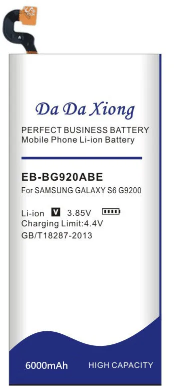 Фото Аккумулятор 6200 мАч EB-BG920ABE, литий-ионный телефон для Samsung Galaxy S6 G9200 G920f G920i G920A G920S G920L G920K G925S №3